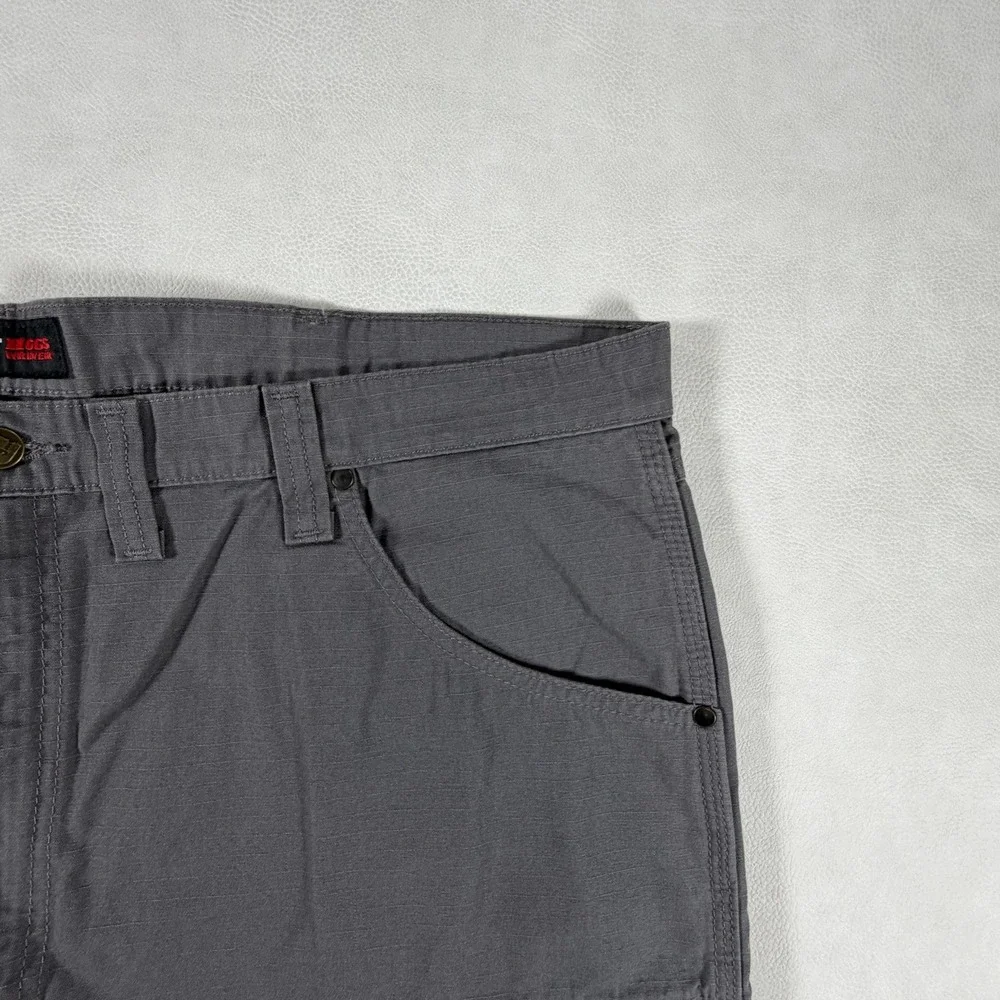 Wrangler Riggs Workwear Mens Gray Ripstop Cargo Shorts 44 New